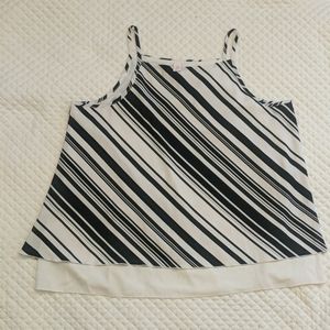 White and black shell top